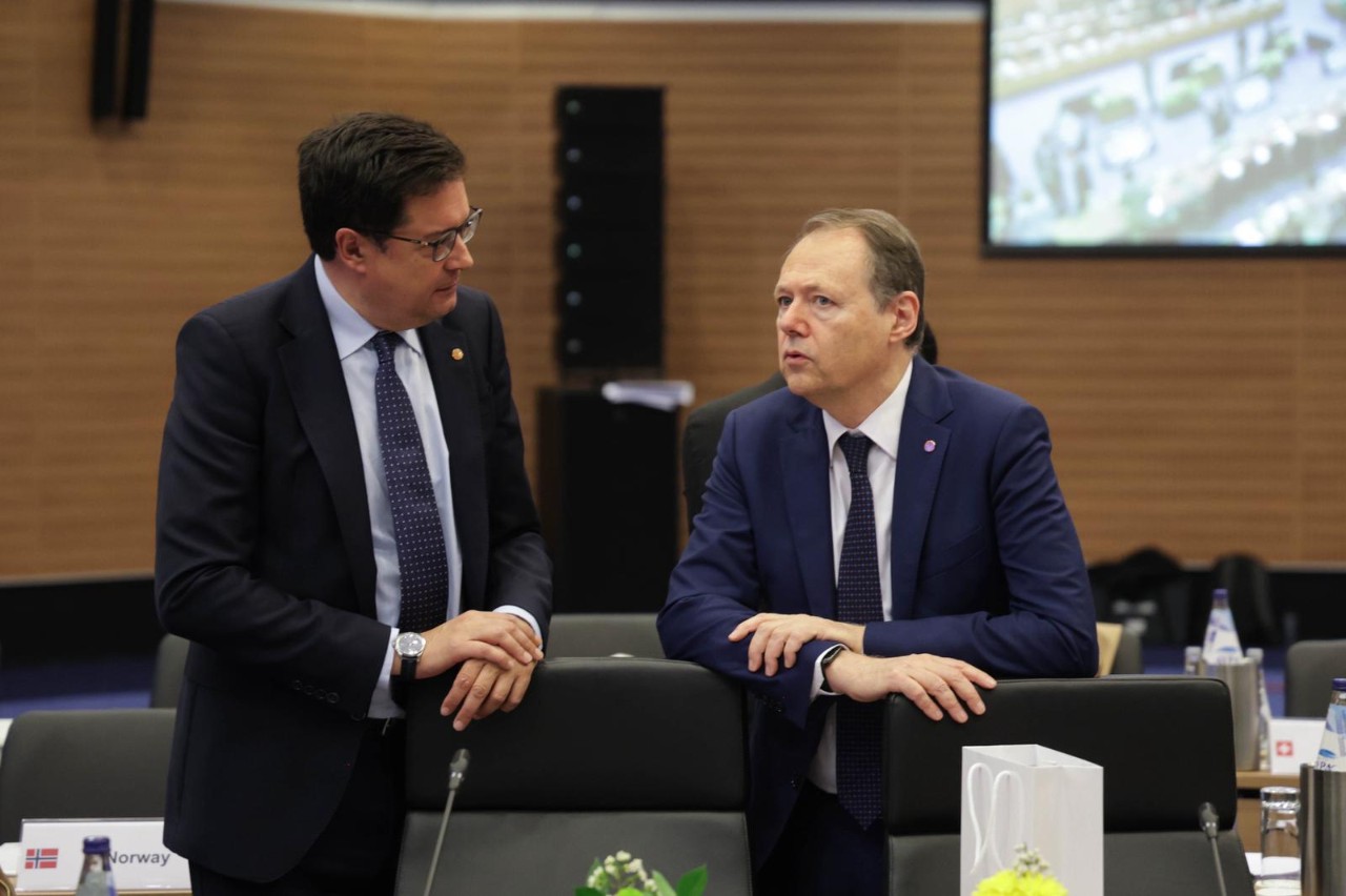 El ministro Óscar López durante la reunión informal de ministros de Telecomunicaciones de la UE en Chipre.