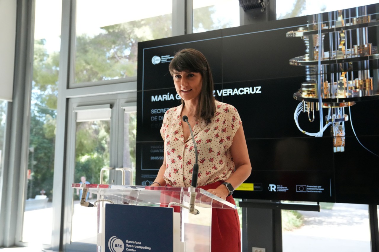 Inauguración ordenador cuántico EuroQCS-Spain. María González Veracruz