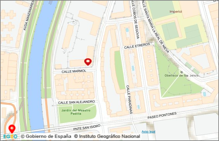 Mapa de la sede de Mármol 2 del Ministerio MTDFP