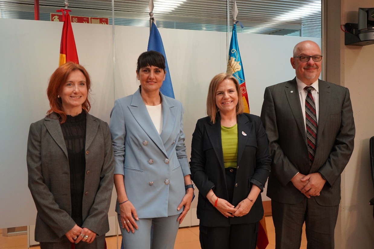 María González Veracruz, Pilar Berbabé, Ana García Robles y Michel Bergeron