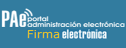 Portal Administración Electrónica, firma electrónica abre en pestaña nueva
