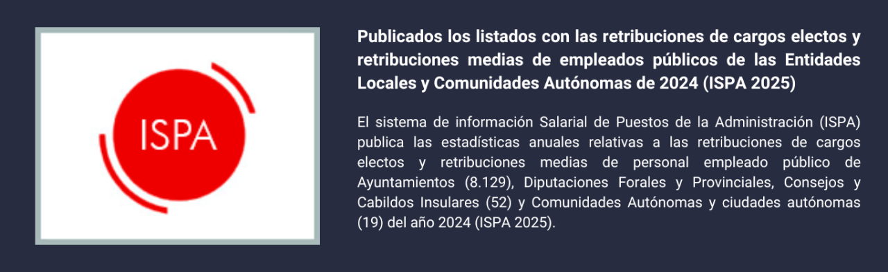 Listados con las retribuciones de cargos electos y retribuciones medias de empleados  públicos de las Entidades Locales y Comunidades Autónomas 2025 abre en ventana nueva pdf