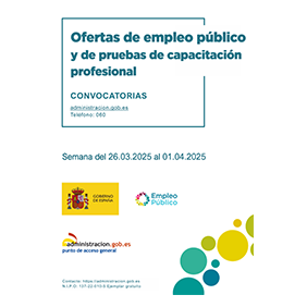 Ofertas de empleo público y de pruebas de capacitación profesional. Semana del 26.03.2025 al 01.04.2025 
